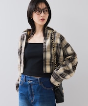 【WEB/一部店舗限定】オンブレチェックショートシャツ