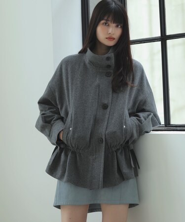 ドロストペプラムブルゾン