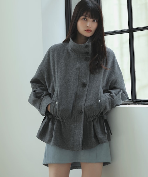 ドロストペプラムブルゾン