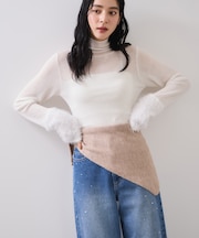 トライアングルニットスカーフ