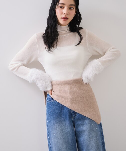 トライアングルニットスカーフ