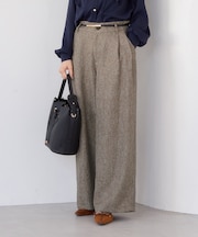 ツイード2タックワイドパンツ