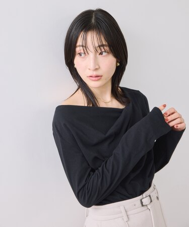 ドレープオフショルロンT/一部WEB限定カラー・イージーケア
