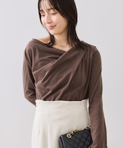 ドレープオフショルロンT/一部WEB限定カラー・イージーケア