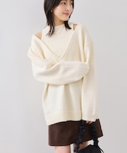 【WEB限定】アンサンブル風Vネックニット