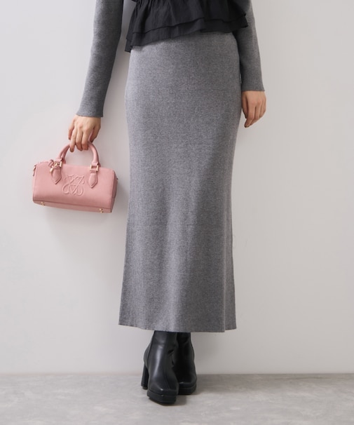 リブニットスカート/セットアップ対応