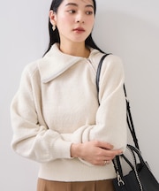 フロントジップニットプルオーバー/イージーケア