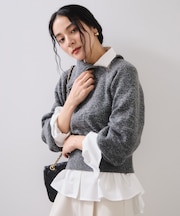 フロントジップニットプルオーバー/イージーケア