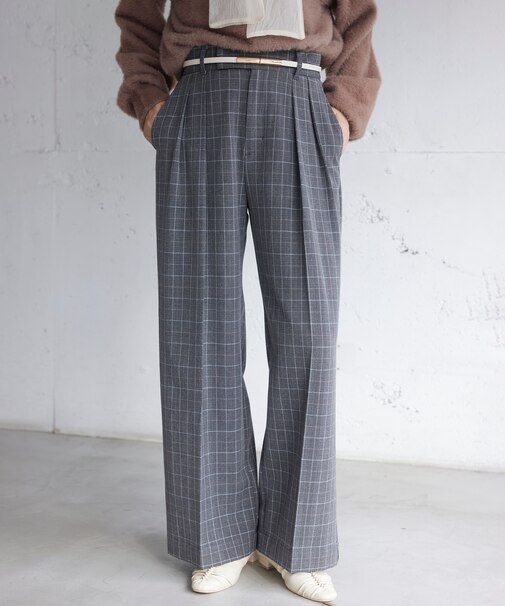 Hot Beautyツータックワイドパンツ/イージーケア