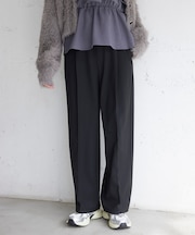 Hot Beautyベルテッドスリムストレートパンツ/イージーケア