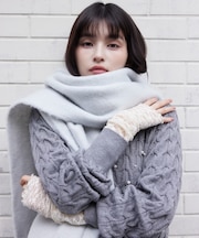 ふわふわフリンジマフラー/静電気防止