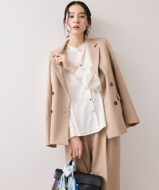 【WEB限定】サイドプリーツブラウス