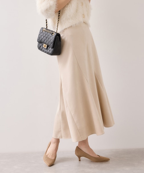エスカルゴ切替スエードライクスカート