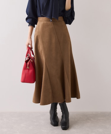 エスカルゴ切替スエードライクスカート