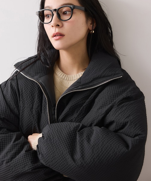 【WEB限定】軽くてあたたかいパディングショートボリュームダウンブルゾン
