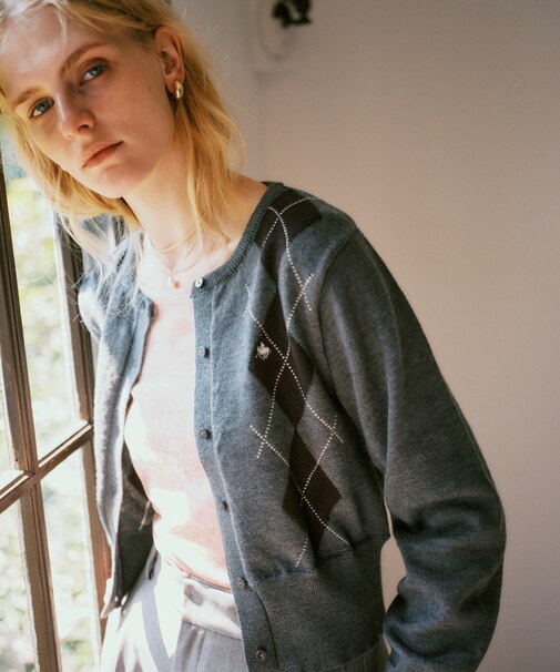 【POLO BCS】VIS別注アーガイルニットカーディガン