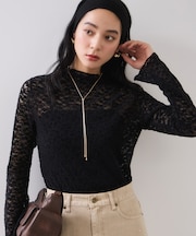 レースプチハイネックインナープルオーバー