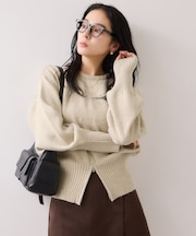 【WEB限定】裾ジップニットプルオーバー