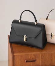 楕円金具ワンハンドルバッグ/2WAY