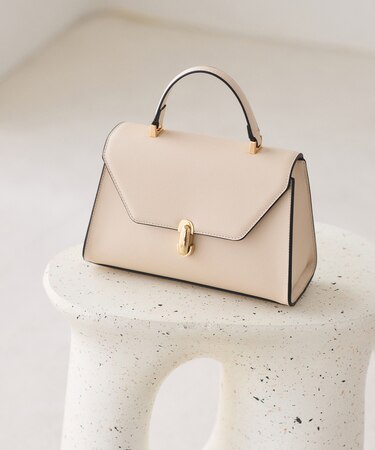 楕円金具ワンハンドルバッグ/2WAY