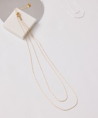 レイヤードナローチェーンネックレス