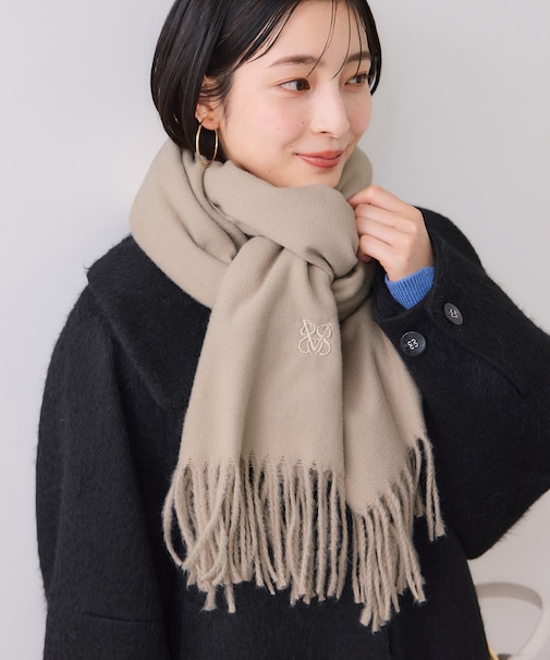 なめらかタッチ刺繍入りストール