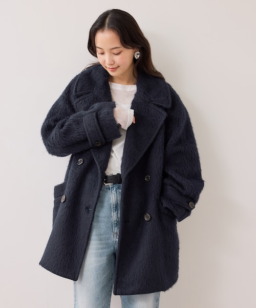 ダンデライオンタグ付　＋J オーバーサイズ・ピーコート　ネイビー　XL ダンデライオンタグ付 ＋J オーバーサイズ・ピーコート ネイビー XL