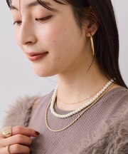 ガラスパール3連ネックレス