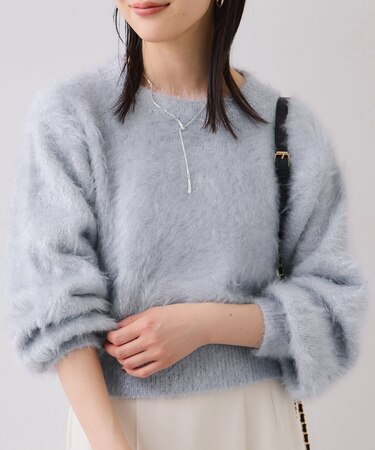 メタルシャギーネコヤーンニット/静電気防止