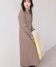 ポロケーブルモチモチニットワンピース