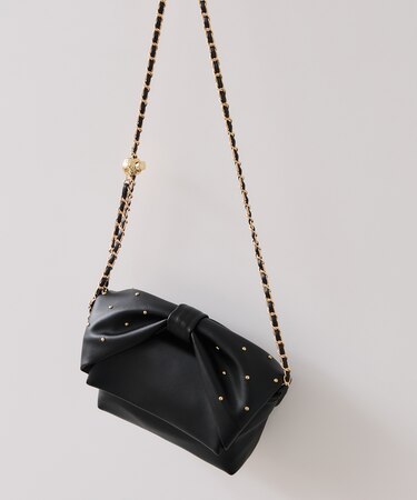 リボンハンドルチェーンショルダーバッグ/2WAY