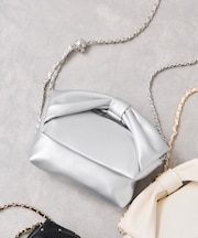 リボンハンドルチェーンショルダーバッグ/2WAY