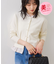 【美得】フリル襟ドッキングニットカーディガントップス