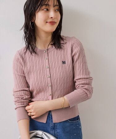 ケーブルコンパクトカーディガン