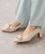 ハートカットリボンパンプス