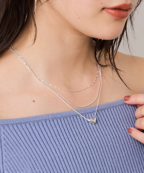 ハートレイヤードネックレス