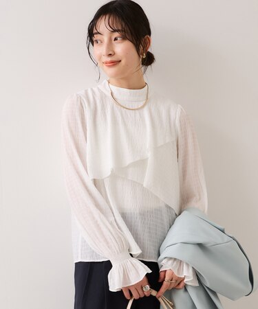 アシンメトリーティアードブラウス