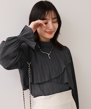 アシンメトリーティアードブラウス