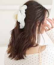 シフォンバンスヘアクリップ