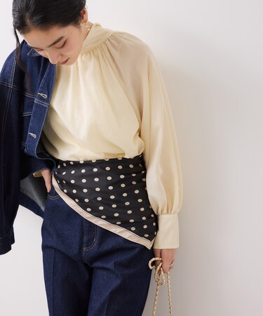 ドット柄スカーフ 70×70cm