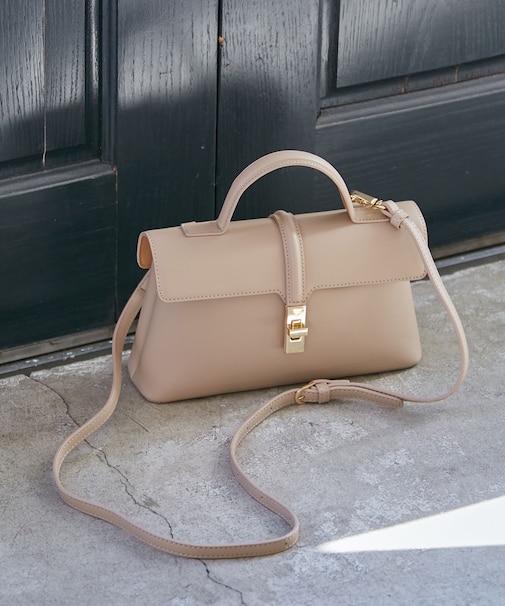 ひねり金具ワンハンドルミニショルダーバッグ/2WAY、WEB限定カラーあり