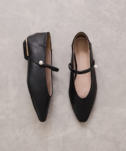 パールメリージェーンパンプス/バブーシュ