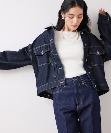 ボリュームスリーブデニムジャケット