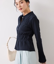 ギャザーニットカーデ