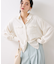 メタル釦シャツブラウス/イージーケア