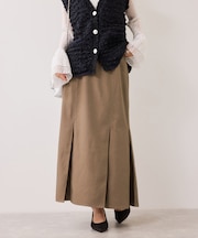 ボックスプリーツマーメイドスカート/イージーケア・防シワ