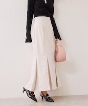 ボックスプリーツマーメイドスカート/イージーケア・防シワ