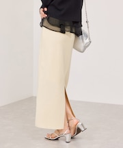 ピンタックデザインニットスカート