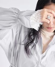 レーススリーブシャツ