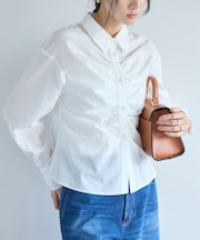 フロントギャザーシャツ